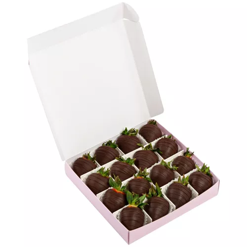 Набор из 16 клубник в шоколаде "Шоколадный рай"