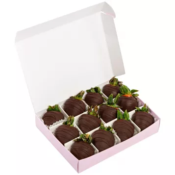 Набор из 12 клубник в шоколаде "Шоколадный рай"