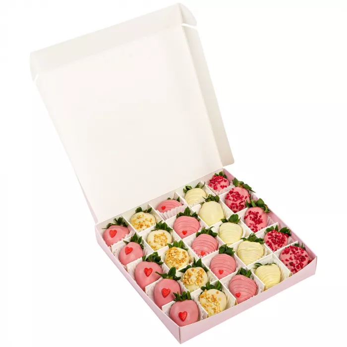 Набор из 25 клубник в шоколаде на 14 февраля Набор из 25 клубник в шоколаде на 14 февраля