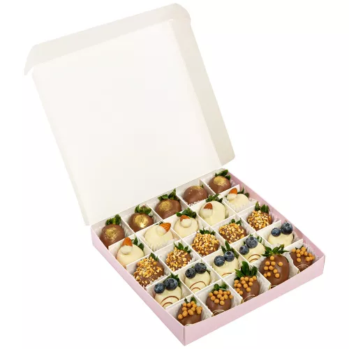 Набор из 25 клубник в шоколаде "Ассорти наслаждений"