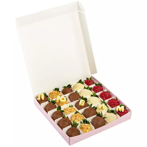 Набор из 25 клубник в шоколаде "Любим"