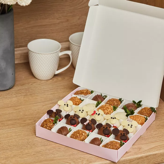 Набор из 25 клубник в шоколаде "Медвежий бал"