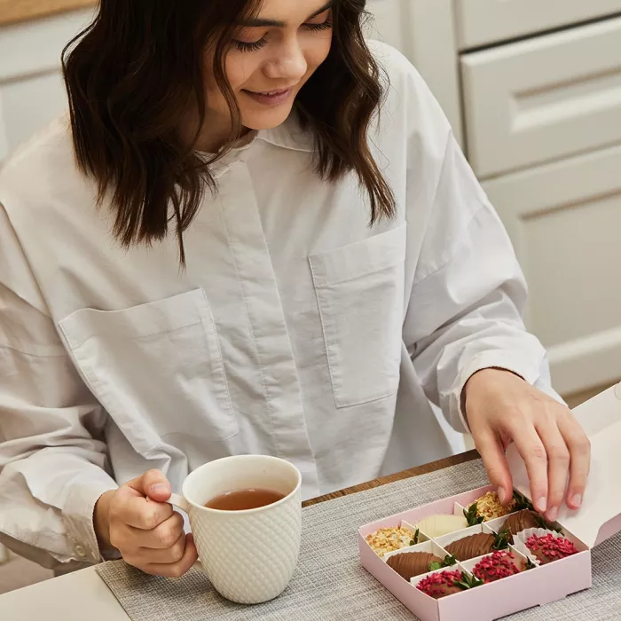 Набор из 9 клубник в шоколаде "Талисман" Набор из 9 клубник в шоколаде "Талисман"