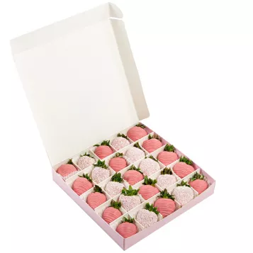 Набор из 25 клубник в шоколаде "Розовый дуэт"