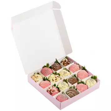 Набор из 16 клубник в шоколаде "Сладкоежка"