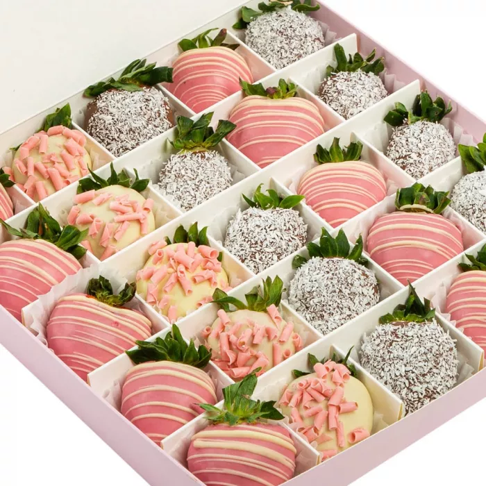 Набор из 25 клубник в шоколаде "Наслаждение" Набор из 25 клубник в шоколаде "Наслаждение"