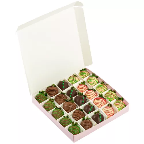 Новогодний набор из 25 клубник в шоколаде