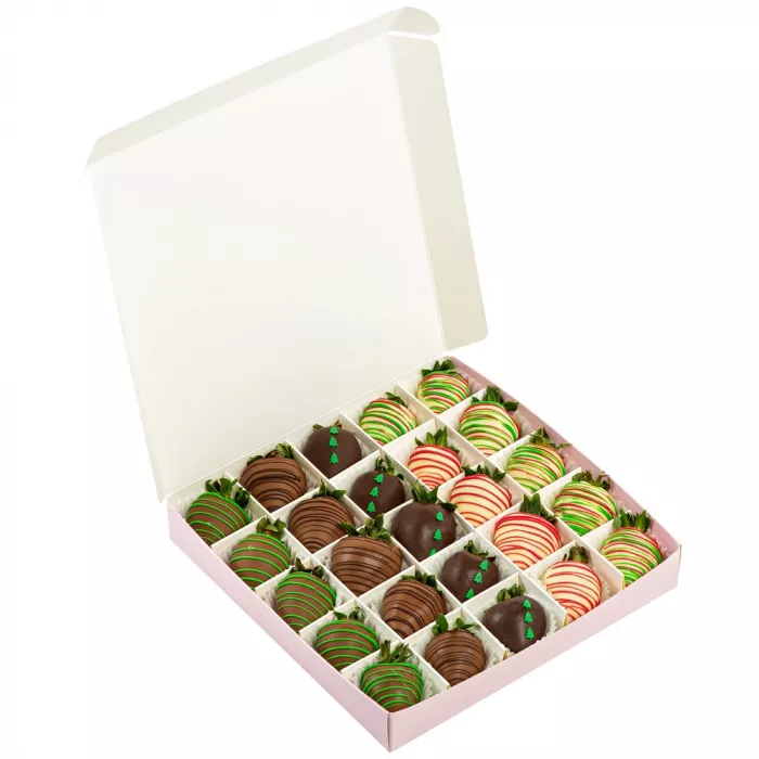 Новогодний набор из 25 клубник в шоколаде