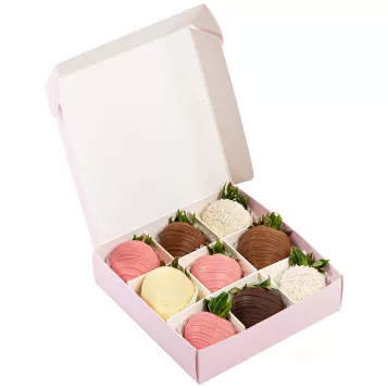 Набор из 9 клубник в шоколаде "Пять хитов"