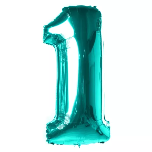 Шар "Цифра 1" Бирюза
