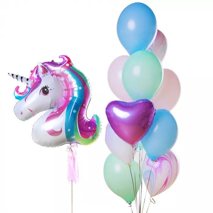 Композиция шаров с единорогом