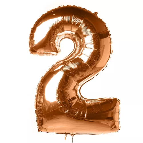 Шар "Цифра 2" Оранжевый