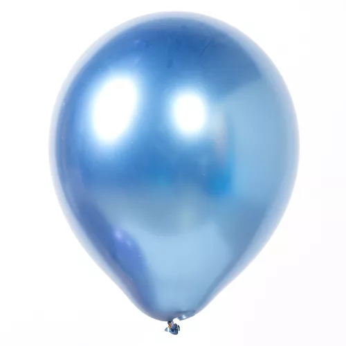 Воздушный шар голубой глянцевый без рисунка