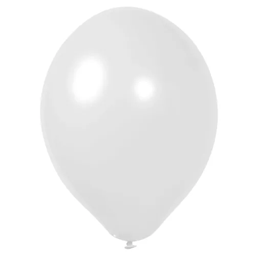 Латексный воздушный шар белый глянцевый без рисунка