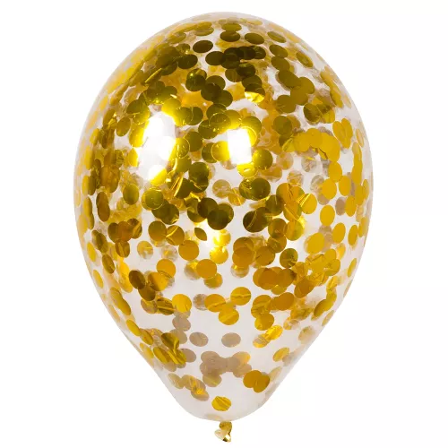 Воздушный шар с золотым конфетти