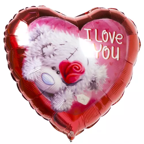 Фольгированный шар Сердце I Love you и мишкой Teddy