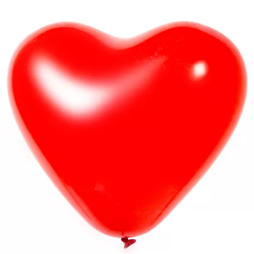 Воздушный шар без рисунка Сердце красный