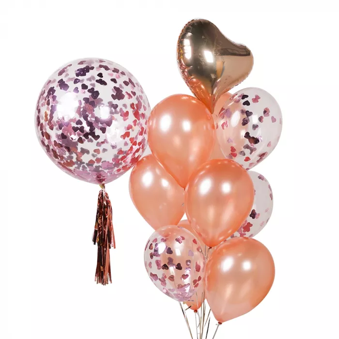 Композиция с большим шаром конфетти