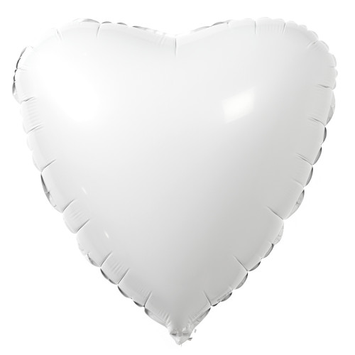 Фольгированный шар Сердце белый