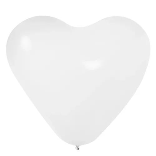 Воздушный шар Сердце белый