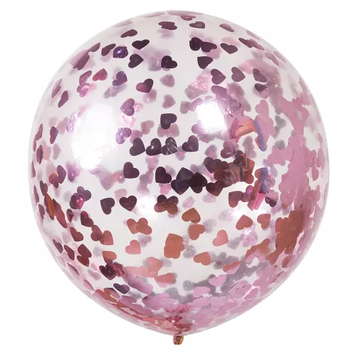Прозрачный шар с конфетти Сердца 