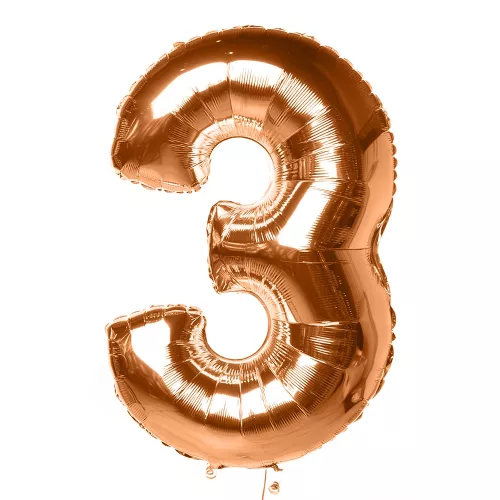 Шар "Цифра 3" Оранжевый