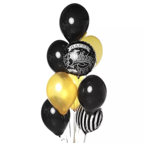 Композиция воздушных шаров для папы на день рождения