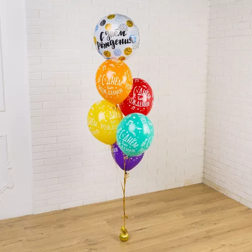 Фонтан из воздушных шаров С днем рождения