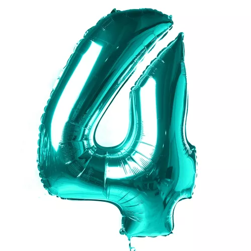 Шар "Цифра 4" Бирюза
