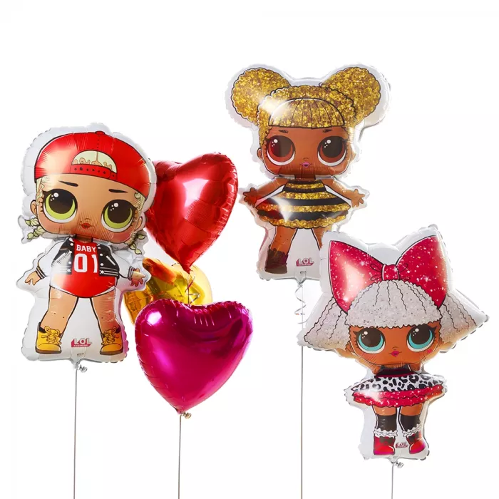 Композиция шаров с куклами ЛОЛ