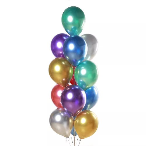 Фонтан из шаров хром ассорти