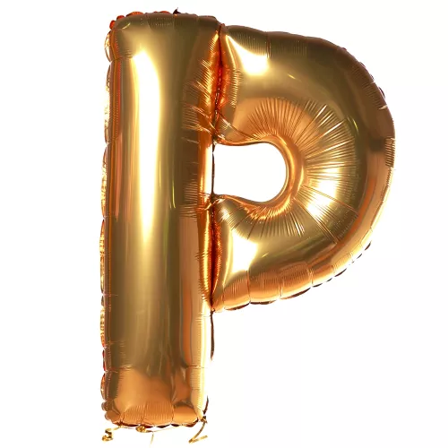 Шар "Буква P" Золото