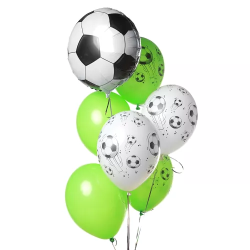 Фонтан шаров с футбольным мячом для любимого папы