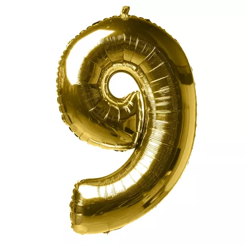 Шар "Цифра 9" Золото