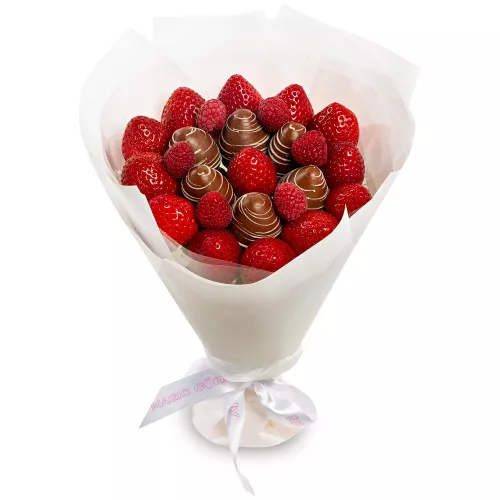 Букет из клубники (Сердце чувств размер S)