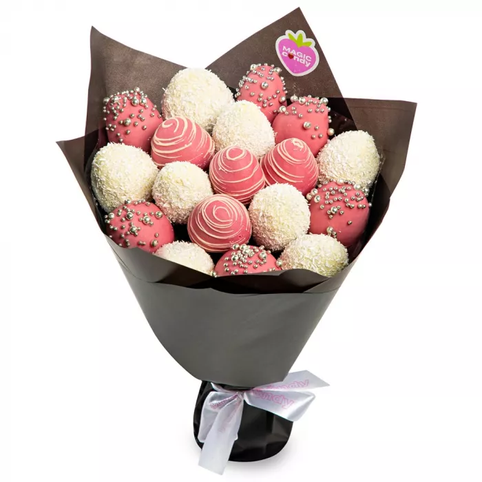 Букет из клубники (Pink размер S)