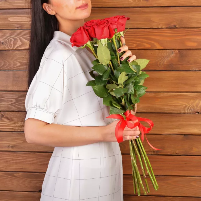 Букет из 9 роз Premium 60 см