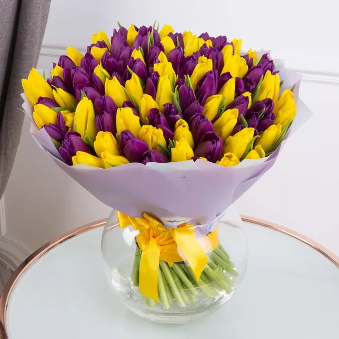 101 разноцветный тюльпан