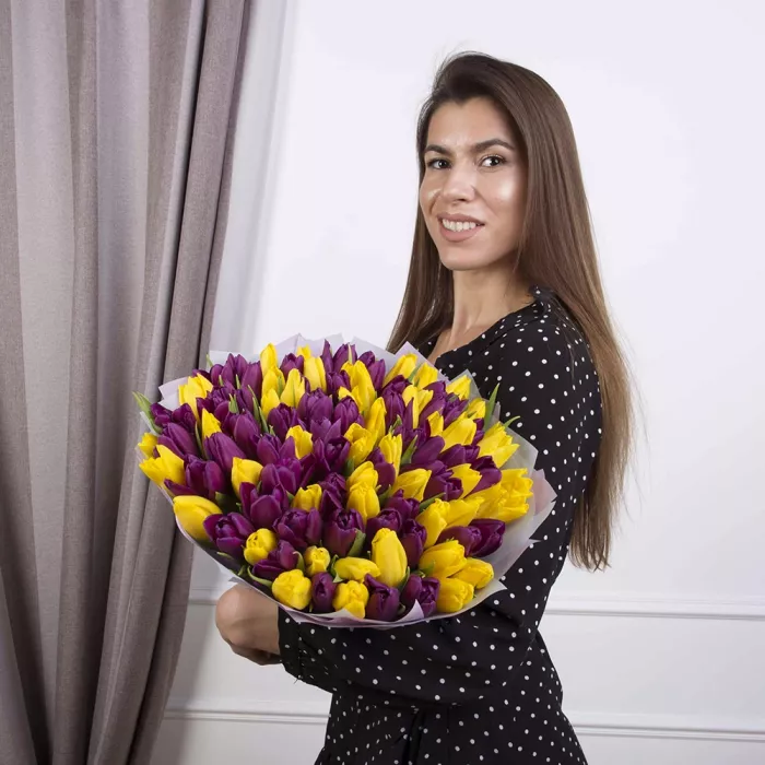 101 разноцветный тюльпан