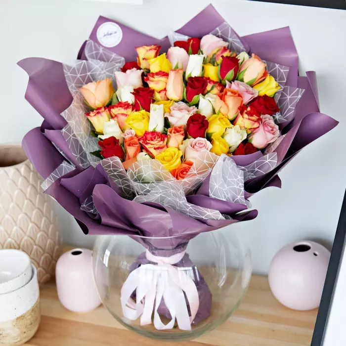 51 роза микс в стиле Magical