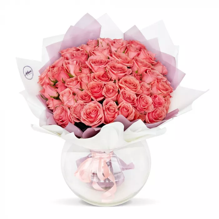 51 розовая роза в стиле Magical