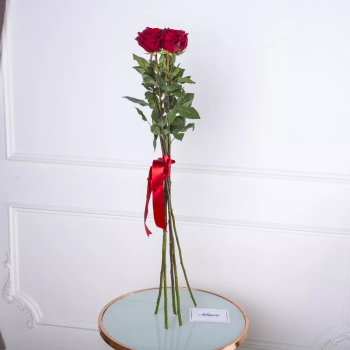 Букет из 5 красных роз Эквадор 100 см