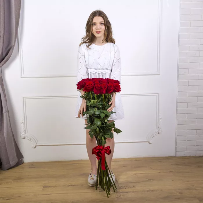 Букет из 15 роз Эквадор 100 см