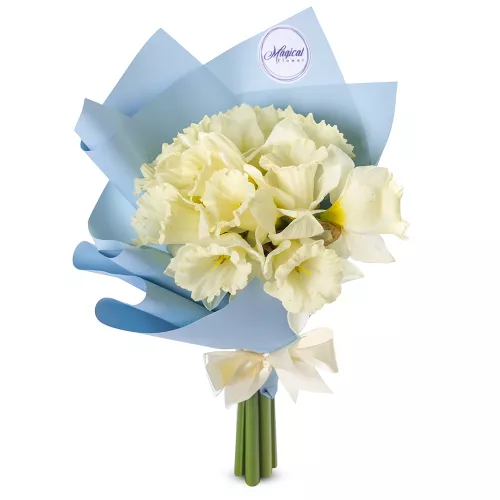 Букет из 11 белых нарциссов