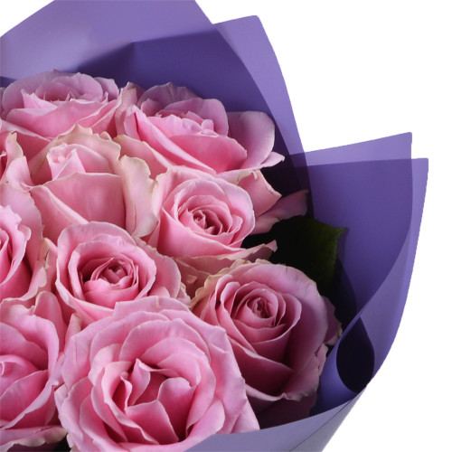 Монобукет из 11 розовых роз 50 см