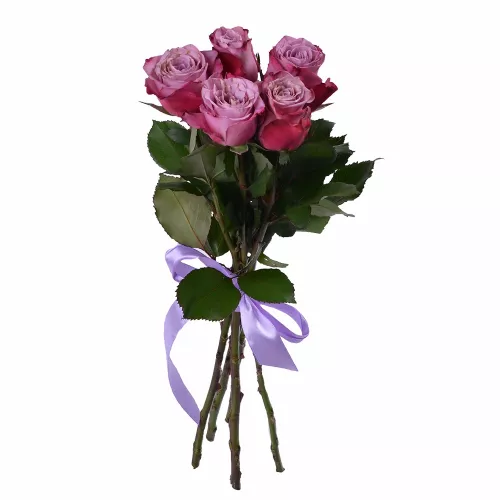 Букет из 5 сиреневых роз