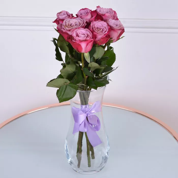 Букет из 7 сиреневых роз