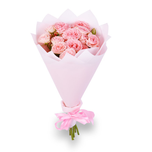 Букет из 5 розовых кустовых роз