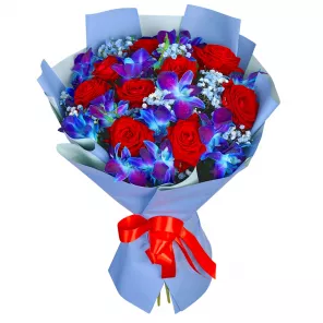 Букет из синих орхидей «Magic»