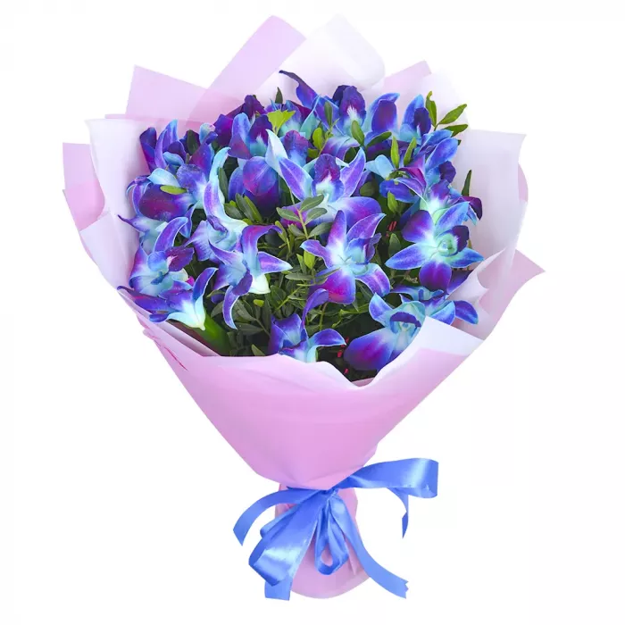 Букет из синих орхидей «Ты космос»